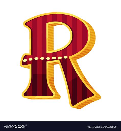 Letter R In Circus Style Royalty Free Vector Image