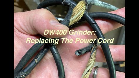 Replacing The Power Cord On A Dewalt Dw Angle Grinder Youtube