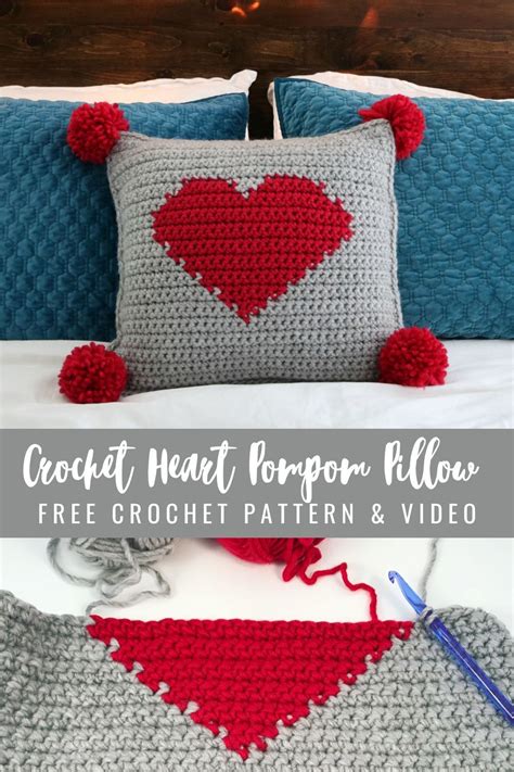 Crochet Heart Pillow Free C C Valentine Crochet Pattern Artofit