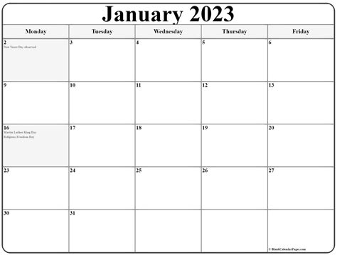 Printable 2023 Monthly Calendars Printable Word Searches