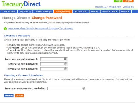 Treasurydirect Dumb Password Rules