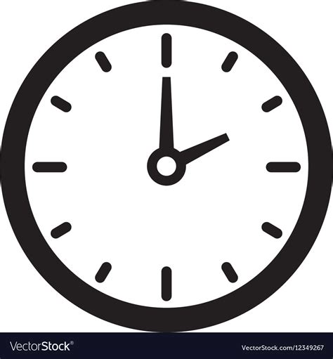 Time clock symbol Royalty Free Vector Image - VectorStock