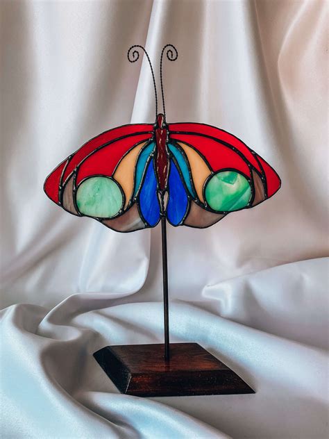 Butterfly Rainbow Stained Glass Window Suncatcher Butterfl Inspire Uplift Stained Glass