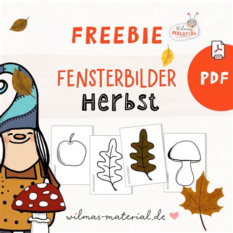 Kostenlose Herbst Fensterbilder Von Wilmas Material