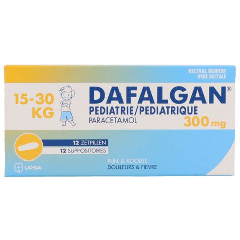 Dafalgan Pédiatrique 300 mg 12 suppositoires PharmaMarket