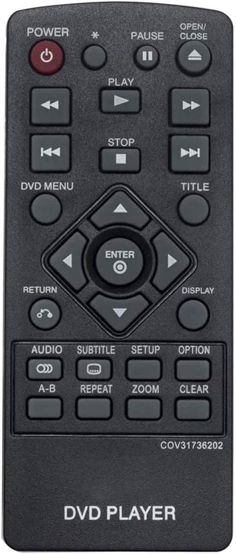 Infared Remote Control Cov Replace For Lg Dvd Player Dp