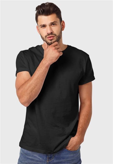 Camiseta Masculina Preta Lisa Algodão Premium Benellys Compre Agora