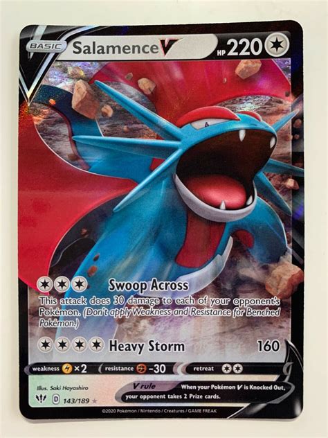 Pokemon TCG Darkness Ablaze 143 189 Salamence V Ultra Rare Holo EBay