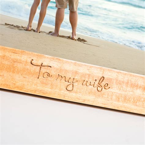 Engraved Wooden Photo Frame Two Messages Gettingpersonal Co Uk