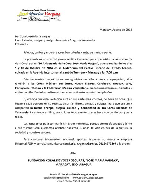 Carta de Invitación General PDF