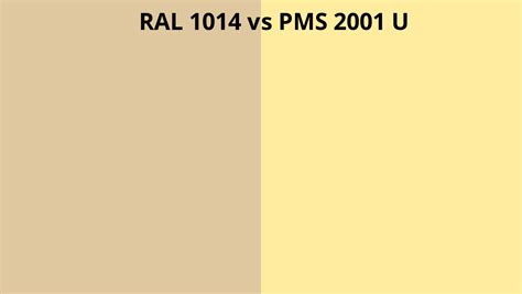 Ral 1014 Vs Pms 2001 U Ral Colour Chart Uk