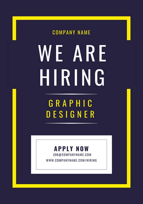 Graphic Designer Hiring Announcement Online Poster Template Vistacreate