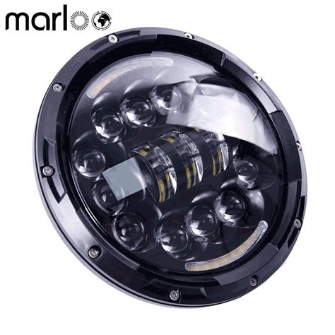 Pc W Inch Led Headlights Dot Approved White Drl Amber Turn