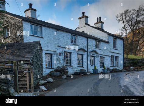 Roadside cottages in Little Langdale Cumbria Stock Photo - Alamy