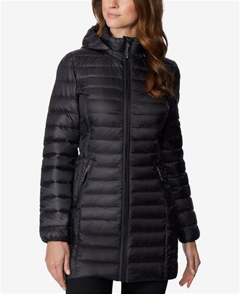 32 Degrees Hooded Packable Down Puffer Coat In Black Lyst