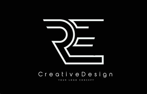 Re R E Letter Logo Design In White Colors Vector Art At Vecteezy