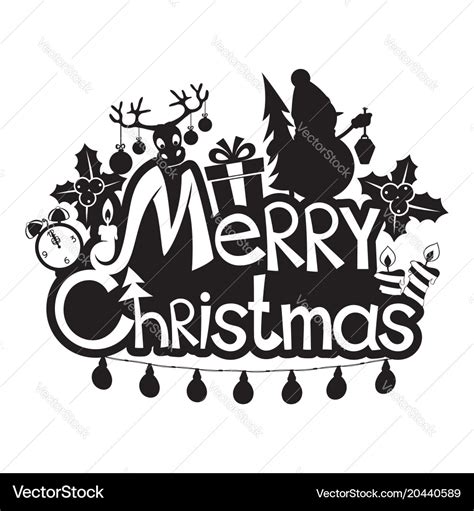 Merry christmas sign Royalty Free Vector Image