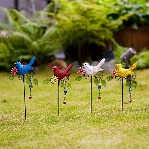 Birds Metal Decorative Garden Stakes 14 2 Inch Rustproof Metal Bird