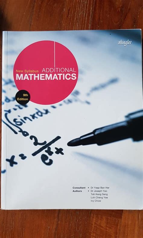 New Syllabus Additional Mathematics Textbook Th Edition Shing Lee