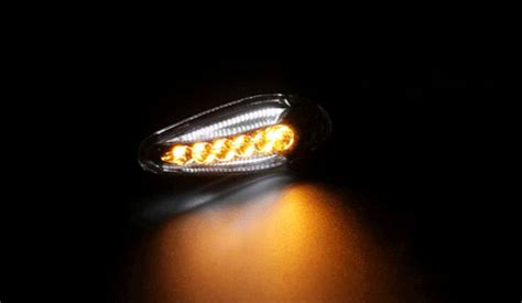 KOSO LED Blinker Sonic Mit Frontlicht Schwarz Matt CafeRacerWebshop De