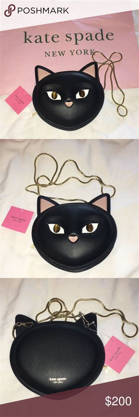 Kate Spade Black Cat Crossbody Bag New With Tag Authentic Cats Kate Spade New York Crossbody