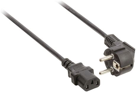 Cable de alimentación Schuko macho en ángulo IEC 320 C13 de 10 00 m