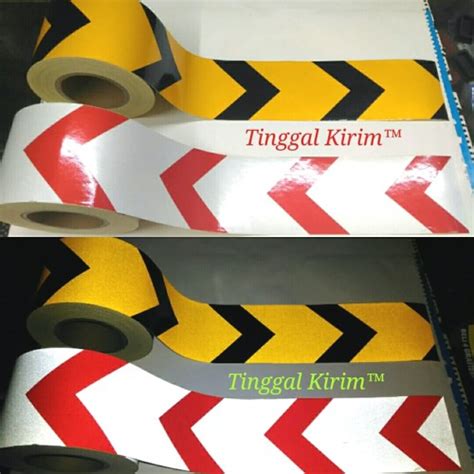 Jual Sticker Reflective Arrow 4 10cm Stiker Reflektif Mantul Panah