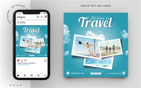 Travel Tour Instagram Post Or Social Media Post Template Design