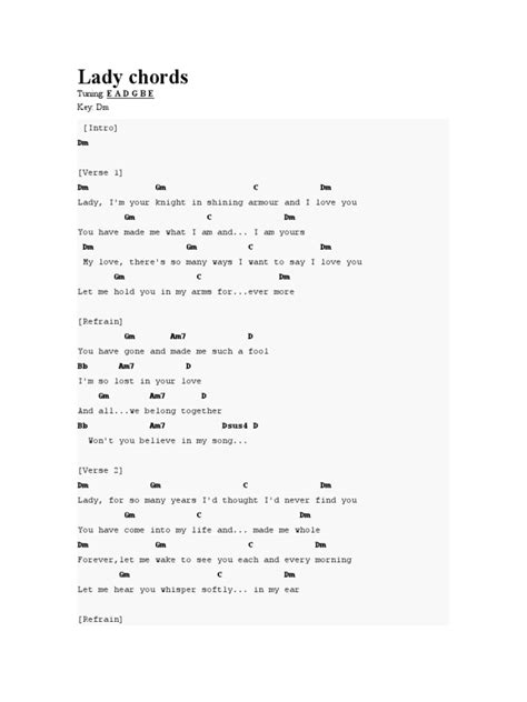 Lady Chords | PDF