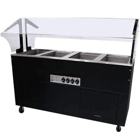 Advance Tabco BSW4 120 B SB Enclosed Base Everyday Buffet Stainless Steel Four Pan Electric Hot