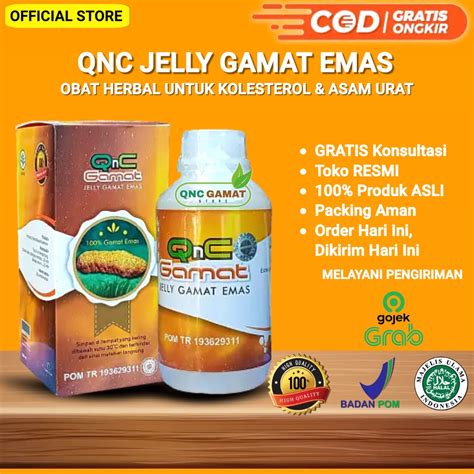 Jual Cod Qnc Jelly Gamat Original Obat Kolesterol Dan Asam Urat Obat