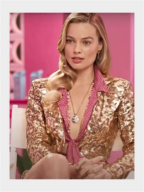 Margot Robbie Barbie Sequin Blazer Jackets Junction