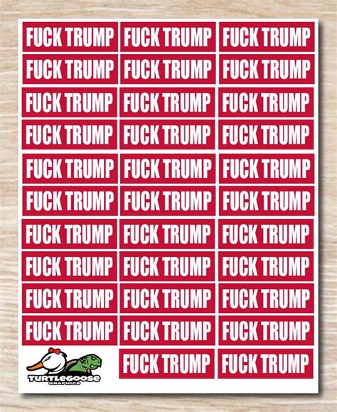 Fuck Trump Sticker Sheet Vinyl Decals 32 Stickers Etsy