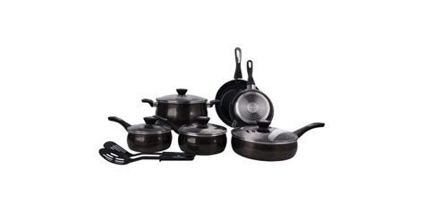 Paula Deen 12 Piece Cookware Set Black