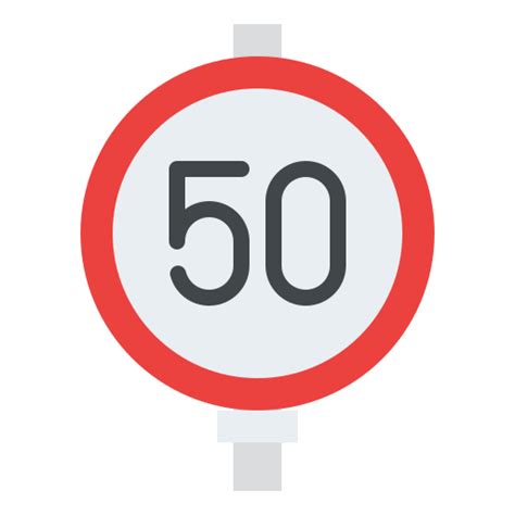 Speed Limit Iconixar Flat Icon