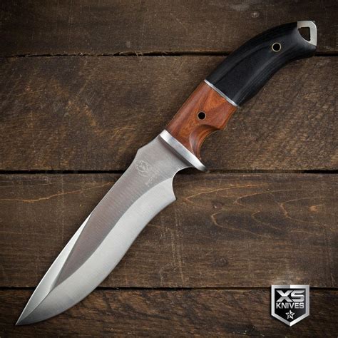 Buckshot 12 Survival Hunting Tactical Combat Dark Wood Full Tang Knife