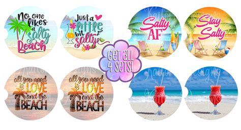 Bundle Of Sets Of Summer Car Coaster Sublimation Design Etsy