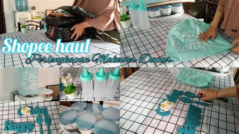 Shopee Haul Peralatan Dapur Biru Rumah Kayu Sederhana Youtube