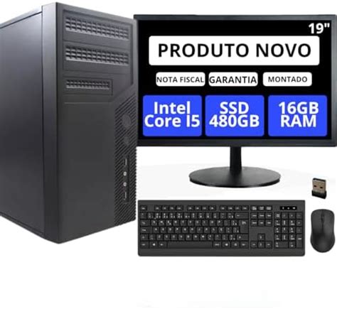 Computador Completo Intel Core I5 16GB Ram SSD Monitor 19 Ultra