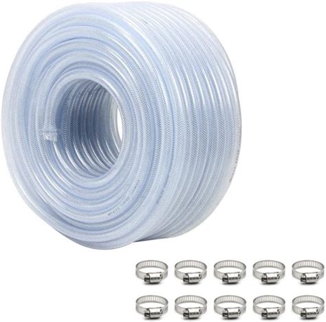 Amazon JUNZHIDA High Pressure Braided Clear Flexible PVC Tubing 1