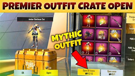 New Mythic Outfit Crate Opening Pubg Lite New Crate Opening Premier