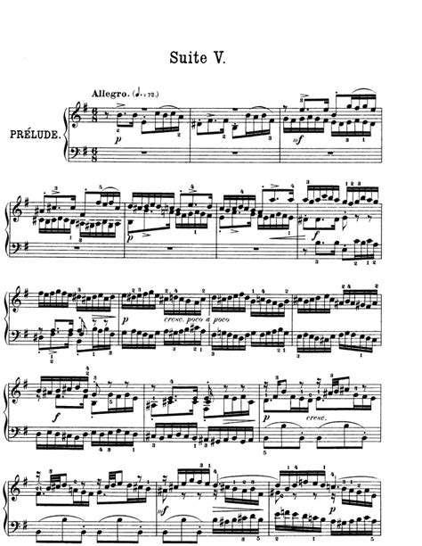 Bwv English Suite No Free Sheet Music By Bach Pianoshelf