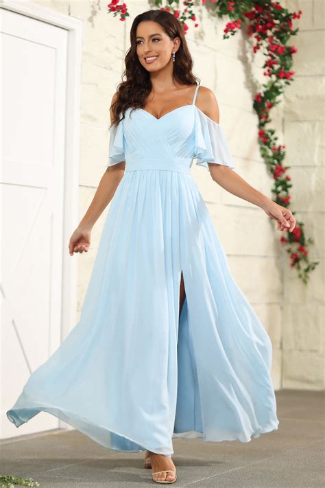 wedding dress with slit a line 10