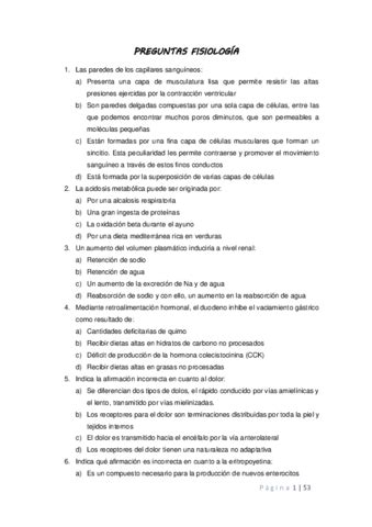 Preguntas Fisiologia Pdf