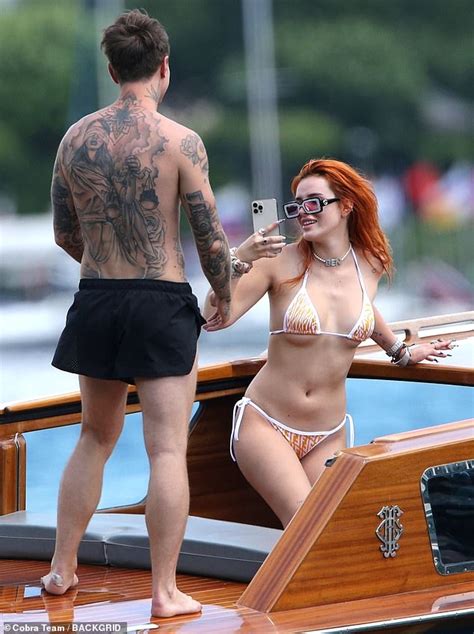 Bella Thorne Sizzles In String Bikini As She Cruises Around Lake Como