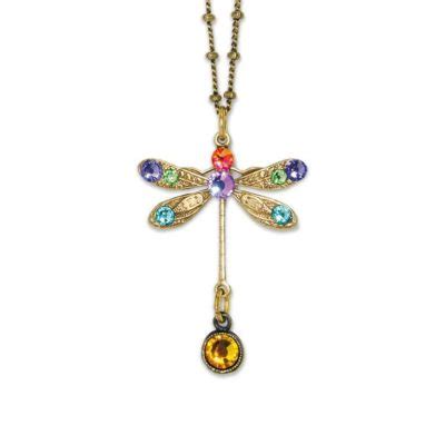 Sylvie Crystal Dragonfly Necklace Anne Koplik Designs