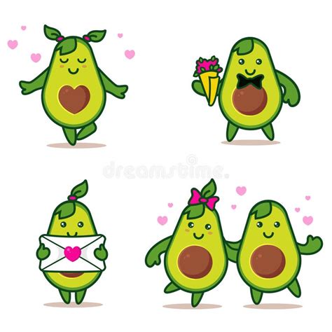 Avocado Couple Stock Illustrations 876 Avocado Couple Stock