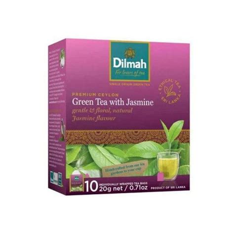 Dilmah Green Tea With Jasmine Té Verde Con Jazmin 10 bolsitas