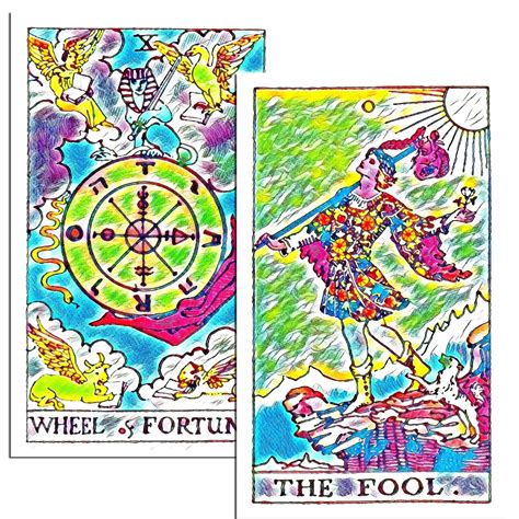 All The 78 Cards Of The Tarot Deck Print Table File Color Etsy