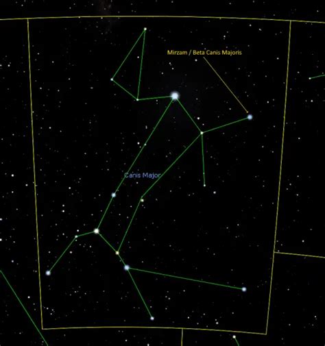 Mirzam Beta Canis Majoris Star Facts Type Distance Magnitude Age